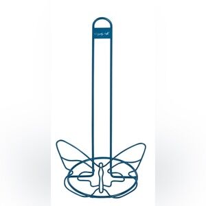 Dolly Parton Butterfly Metal Paper Towel Holder Stand Blue Kitchen Counter Decor